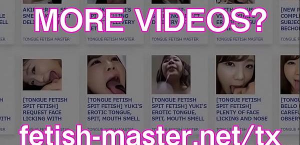  Japanese Asian Tongue Spit Face Nose Licking Sucking Kissing Handjob Fetish - More at fetish-master.net